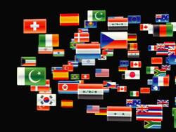 Random Flag Wall Stock Footage