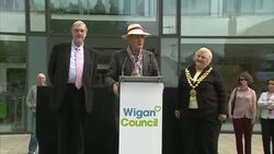 Sir Ian McKellen presented with a Star in Wigan News Clip