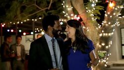 Happy couple at multi-ethnic backyard party Stock Footage