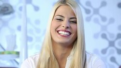 Young woman with perfect teeths Stock Footage