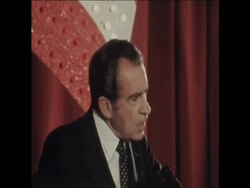 SYND 17-11-73 PRESIDENT NIXON SPEECH (approximate date) News Clip
