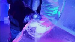 An annual exhibition of ice sculptures in the northern German city of Roevershagen is this year celebrating the world of Rock 'n' Roll with work from artists in Russia, Poland, Latvia, and Ukraine. (Dec. 19) News Clip