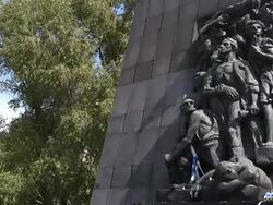 MS Monument to the Ghetto Heroes Stock Footage