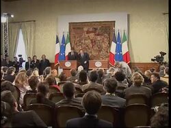 Berlusconi and Sarkozy presser on sidelines of food summit News Clip