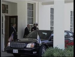 Israeli PM arrives at the White House for talks with Bush News Clip