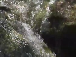 MS SLO MO Shot of Waterfall / Ribeauville, Alsace, France Stock Footage