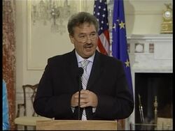 Rice meets EU officials Asselborn and Solana News Clip