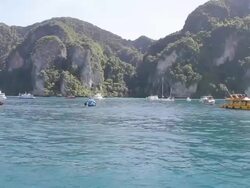Travel to the sea, Phiphi Island, Krabi, Thailand. Stock Footage