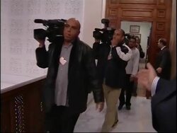 WRAP Egyptian president meets Mahmoud Abbas; news conference News Clip