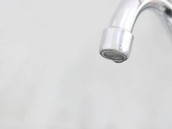 Water tap closeup Stock Footage