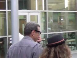 Jeff Goldblum outside premiere of The Mortal Stock Footage