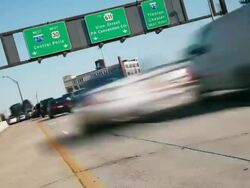 Time lapse, cars and traffic blur down highway across Ben Franklin Bridge. Stock Footage