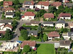 MS Shot of human settlement / Serrig, Rhineland-Palatinate, Germany Stock Footage