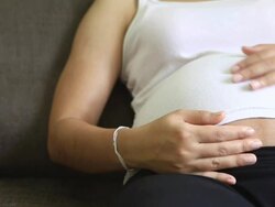 Expecting Mother Stock Footage