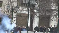 CLEAN: Athens: clashes amid general strike against austerity News Clip