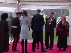 William and Kate on visit to Pembroke Oil Refinery News Clip