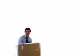 Box Jumping Businessman Stock Footage