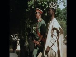 SYND 12/06/1970 GENERAL GAAFAR NIMEIRY, THE PRESIDENT OF THE SUDANESE REVOLUTIONARY COUNCIL VISITS TCHAD News Clip