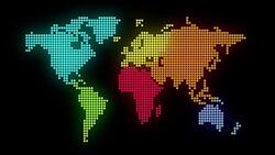 Dotted World Map - Animation Stock Footage