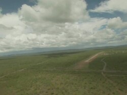Jabiru runway and airport from the air, NT, Australia Stock Footage