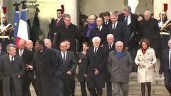 World Leaders Depart Elysee Palace For Unity March News Clip