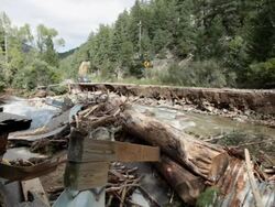 HD video Boulder flood disaster Colorado Stock Footage