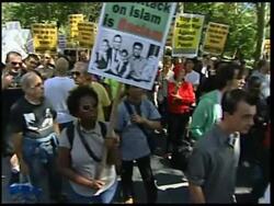 Rival protests on 9/11 anniversary News Clip