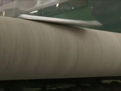Medium static zoom-out - Mail travels along a conveyor belt and dumps into a bin / Santa Clarita, California Stock Footage