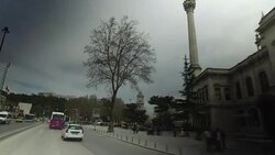 Views from a car driving through Istanbul News Clip