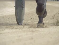 HD SUPER SLOW MO: Harness Racing Stock Footage