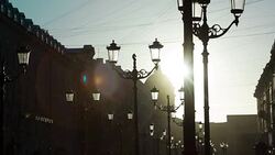 Dust or Snow Particles in the City Stock Footage