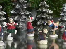 Christmas Skaters Stock Footage