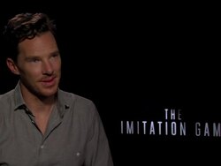 INTERVIEW - Benedict Cumberbatch at the junket of The Imitation Game at Toronto Film Festival 2014 Stock Footage