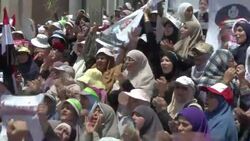 Female Morsi supporters protesting against his overthrow News Clip