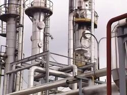 Refinery, pipes and reservoirs Stock Footage