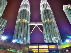 Famous Petronas towers Stock Footage