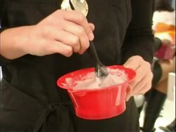 Stylist mixing hair color Stock Footage