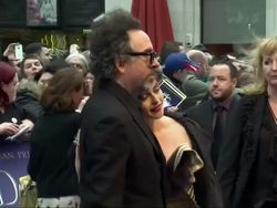 Tim Burton & Helena Bonham Carter at Dark Shadows News Clip