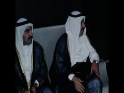 SYND 16 10 78 Arrival of Quatari deleg. for Arab FM. meeting. News Clip
