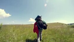 Man hiking Stock Footage