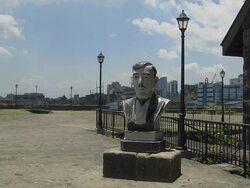 Block Shot Rizal Bust Santiago Fort Manila Metro Manila Philippines  Stock Footage