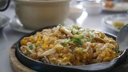 Fried Baby Oyster Omelette Stock Footage