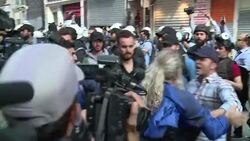 CLEAN : Police fire tear gas at Turkey anniversary protest News Clip