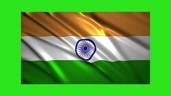 India flag waving,loopable on green screen Stock Footage