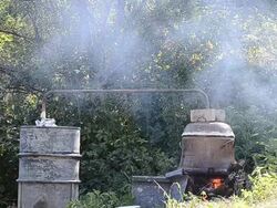 How to distill alcohol at Home Stock Footage