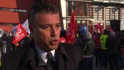 Angry Air France staff demonstrate during strike over pay News Clip