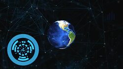 HUD and global business concept animation Stock Footage