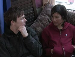 Matt & Kim Interview (clip 6) Stock Footage