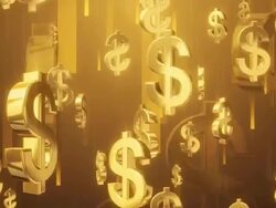 Money Shower GOLD Stock Footage