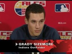 Cleveland's C.C. Sabathia and Grady Sizemore, and Boston's Josh Beckett and Jason Varitek look ahead to game one of the AL championship series Friday in Boston. (Oct. 11) Instructional Video